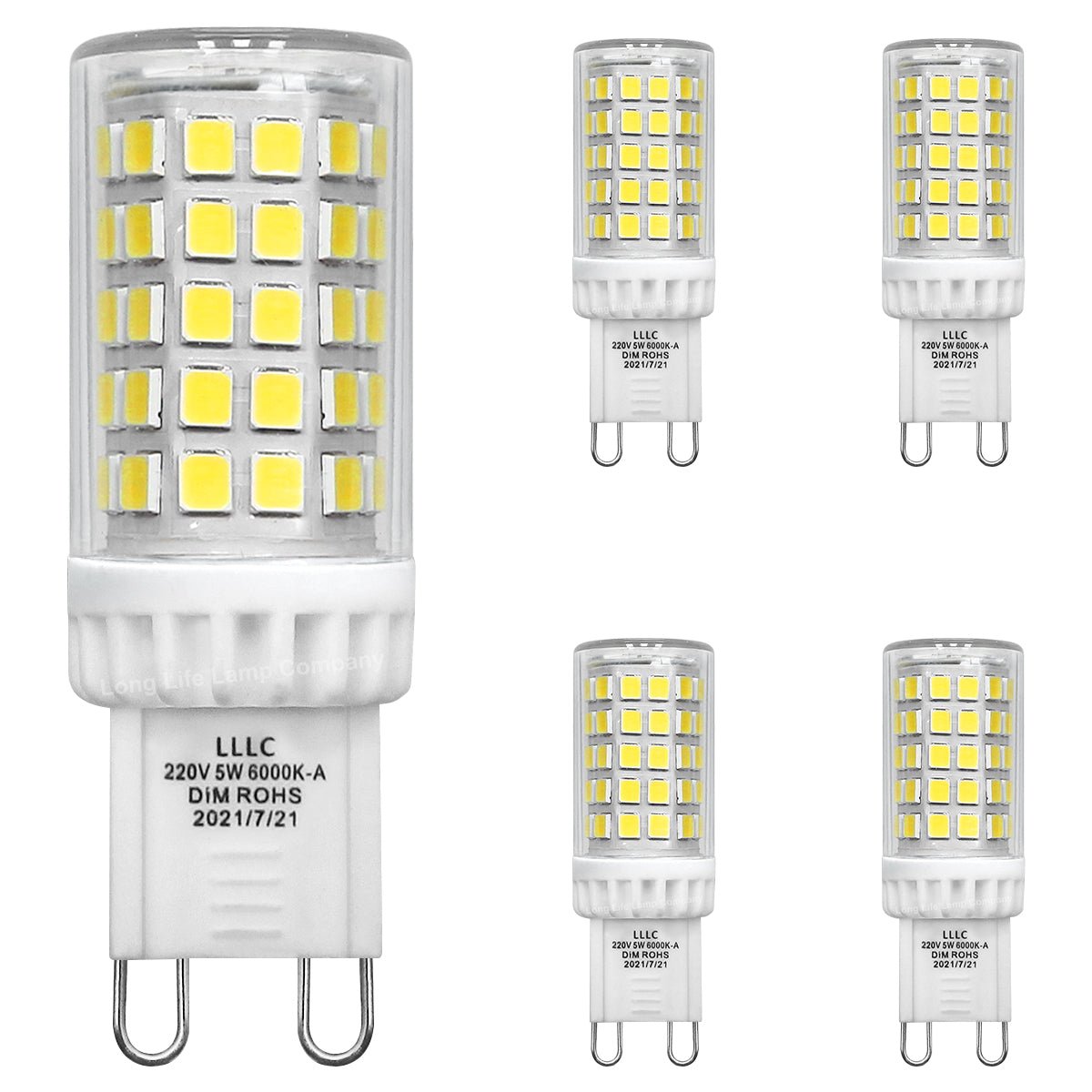 Multipack 5W G9 LED Bulbs Dimmable Cool White 40W Equivalent - Energy Light Bulbs - Free delivery on all orders