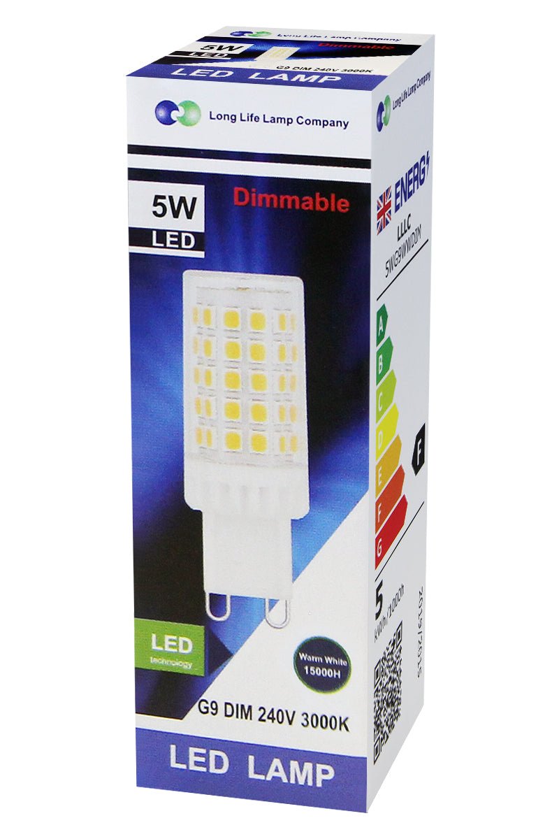 Multipack 5W G9 LED Bulbs Dimmable Warm White - Energy Light Bulbs - Free delivery on all orders