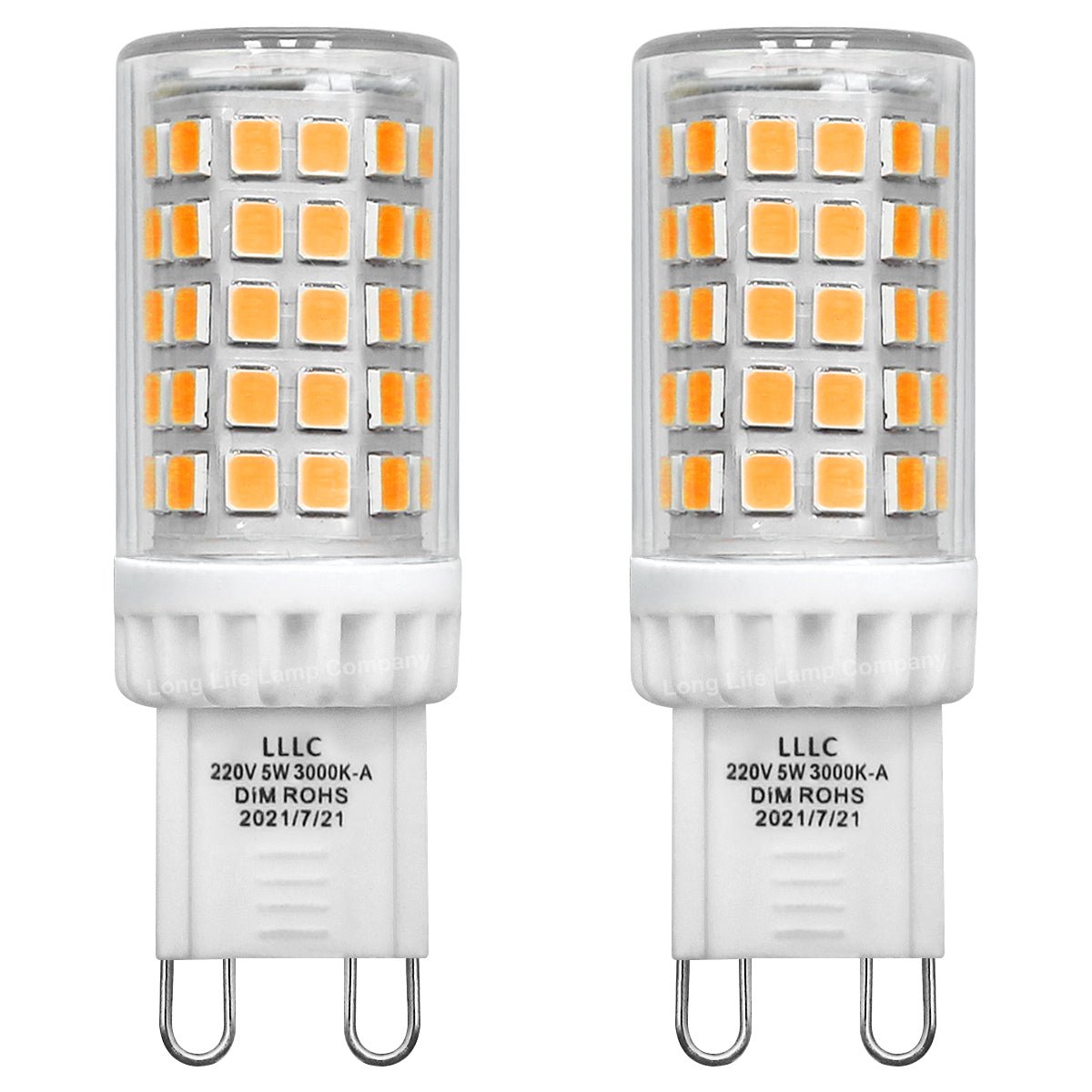 Multipack 5W G9 LED Bulbs Dimmable Warm White - Energy Light Bulbs - Free delivery on all orders