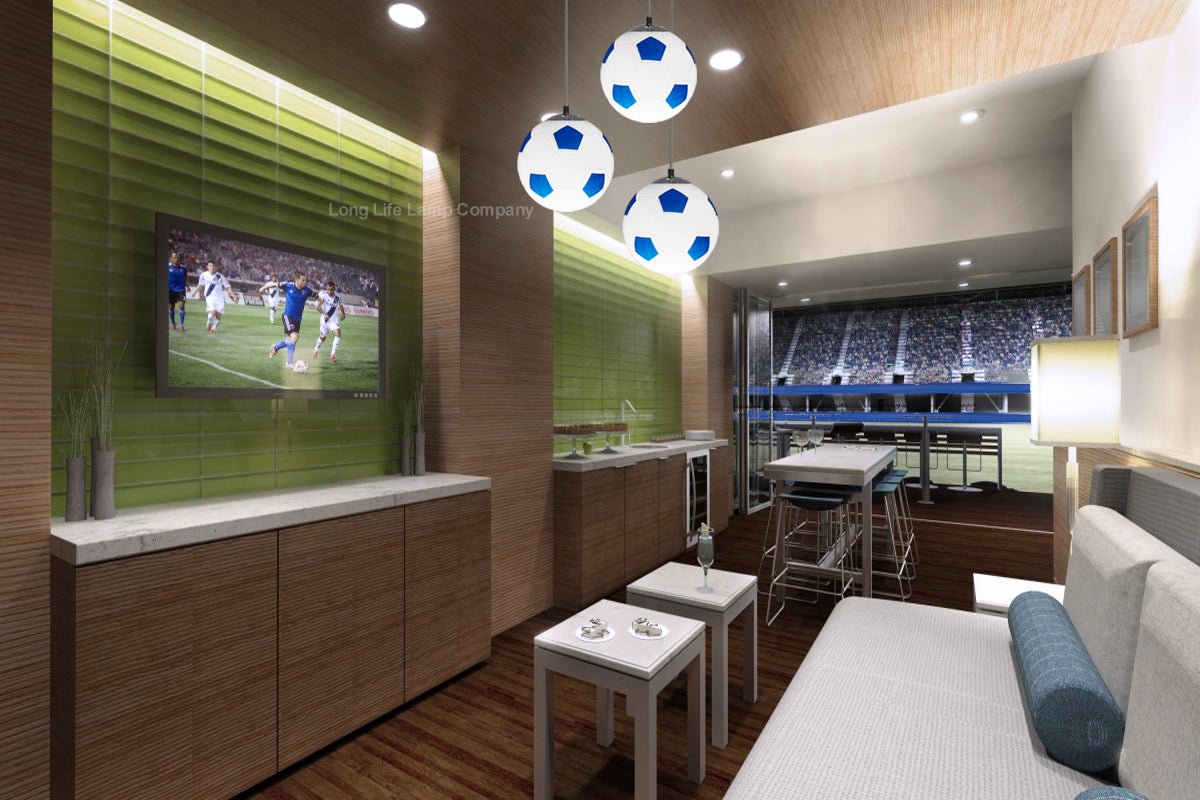 Novelty Football Ceiling Pendant Light Shade E27 Bulb Fitting - Energy Light Bulbs - Free delivery on all orders