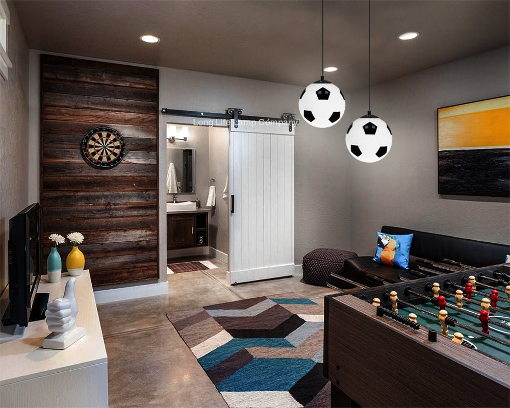 Novelty Football Ceiling Pendant Light Shade E27 Bulb Fitting - Energy Light Bulbs - Free delivery on all orders