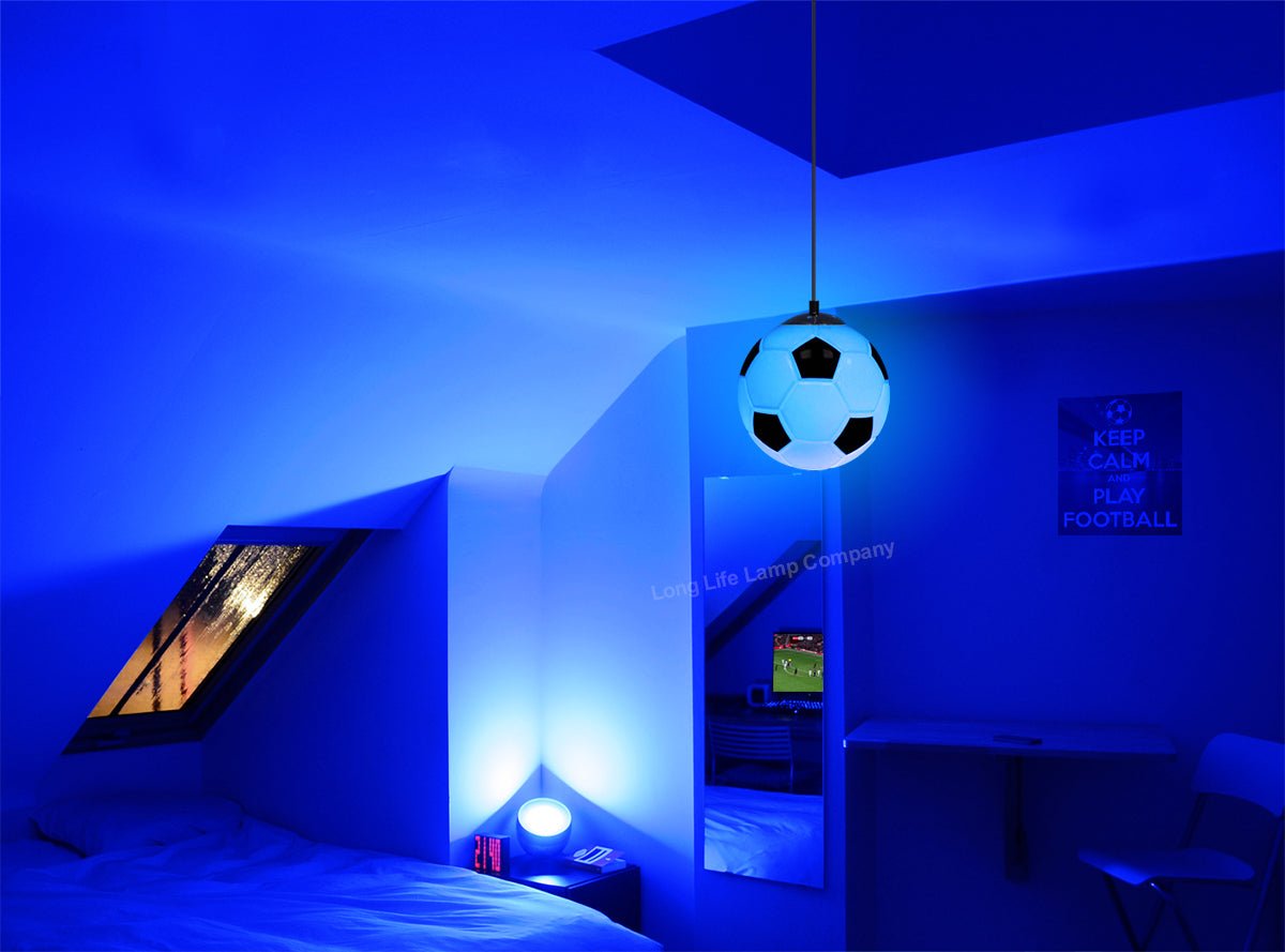 Novelty Football Ceiling Pendant Light Shade E27 Bulb Fitting - Energy Light Bulbs - Free delivery on all orders