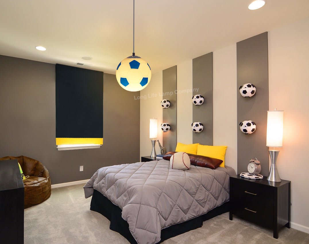 Novelty Football Ceiling Pendant Light Shade E27 Bulb Fitting - Energy Light Bulbs - Free delivery on all orders