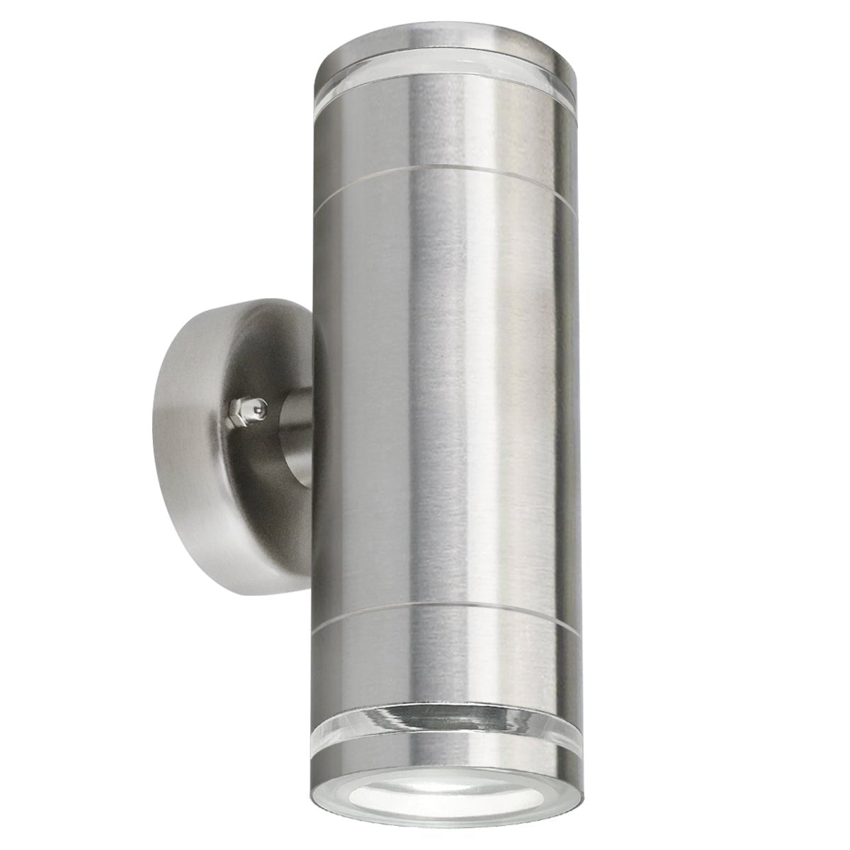 Outdoor Cylindrical Garden Wall Light Up Down IP65 Stainless Steel with LED GU10 5w Warm - Energy Light Bulbs - Free delivery on all orders