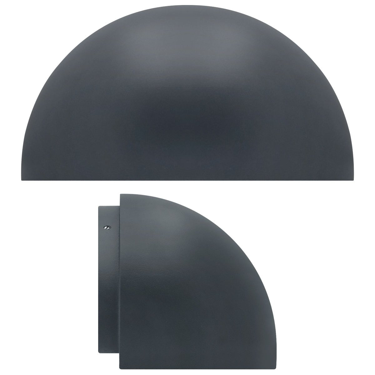 Outdoor Downward Wall Light Anthracite Grey Half Circular Frosted Diffuser IP54 - Energy Light Bulbs - Free delivery on all orders