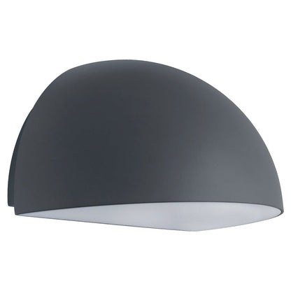 Outdoor Downward Wall Light Anthracite Grey Half Circular Frosted Diffuser IP54 - Energy Light Bulbs - Free delivery on all orders