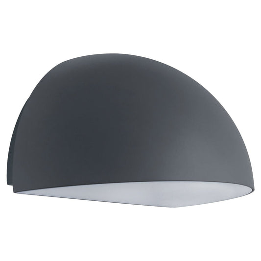 Outdoor Downward Wall Light Anthracite Grey Half Circular Frosted Diffuser IP54 - Energy Light Bulbs - Free delivery on all orders