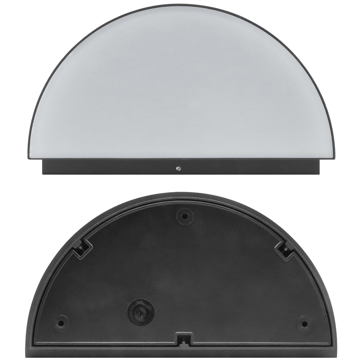 Outdoor Downward Wall Light Anthracite Grey Half Circular Frosted Diffuser IP54 - Energy Light Bulbs - Free delivery on all orders