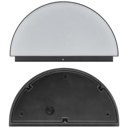 Outdoor Downward Wall Light Anthracite Grey Half Circular Frosted Diffuser IP54 - Energy Light Bulbs - Free delivery on all orders