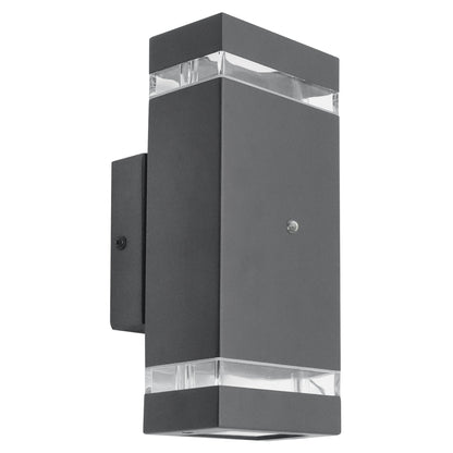 Outdoor Dusk Till Dawn Wall Light Up Down IP44 Anthracite Black Automatic Sensor - Energy Light Bulbs - Free delivery on all orders