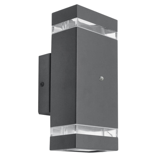 Outdoor Dusk Till Dawn Wall Light Up Down IP44 Anthracite Black Automatic Sensor - Energy Light Bulbs - Free delivery on all orders