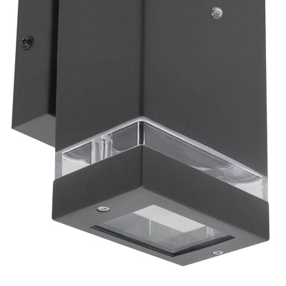 Outdoor Dusk Till Dawn Wall Light Up Down IP44 Anthracite Black Automatic Sensor - Energy Light Bulbs - Free delivery on all orders