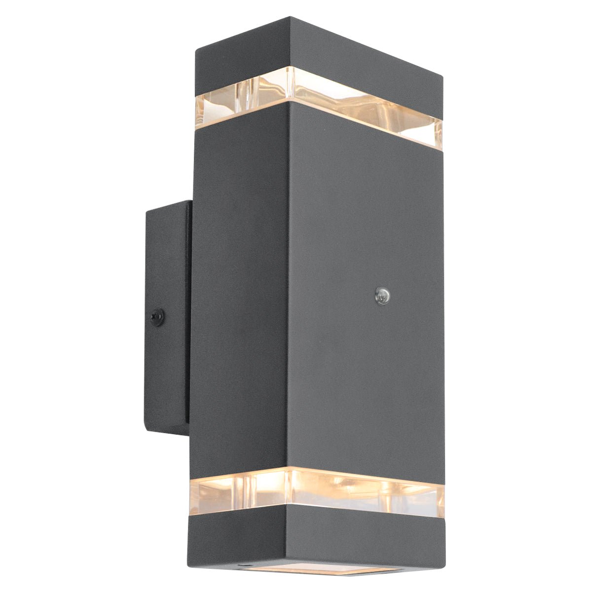 Outdoor Dusk Till Dawn Wall Light Up Down IP44 Anthracite Black Automatic Sensor - Energy Light Bulbs - Free delivery on all orders