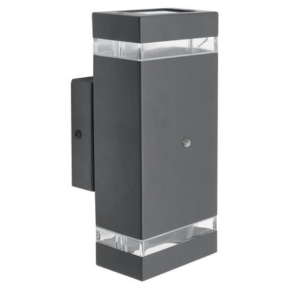 Outdoor Dusk Till Dawn Wall Light Up Down IP44 Anthracite Black Automatic Sensor - Energy Light Bulbs - Free delivery on all orders