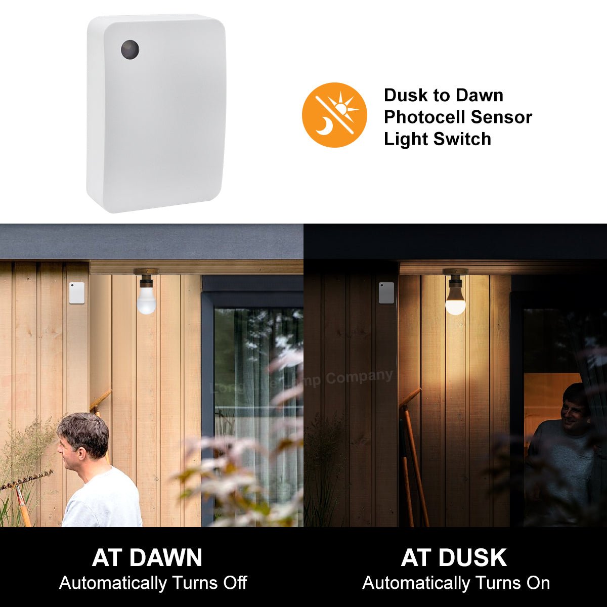 Outdoor Dusk to Dawn Photocell Sensor Light Switch IP44 - Energy Light Bulbs - Free delivery on all orders