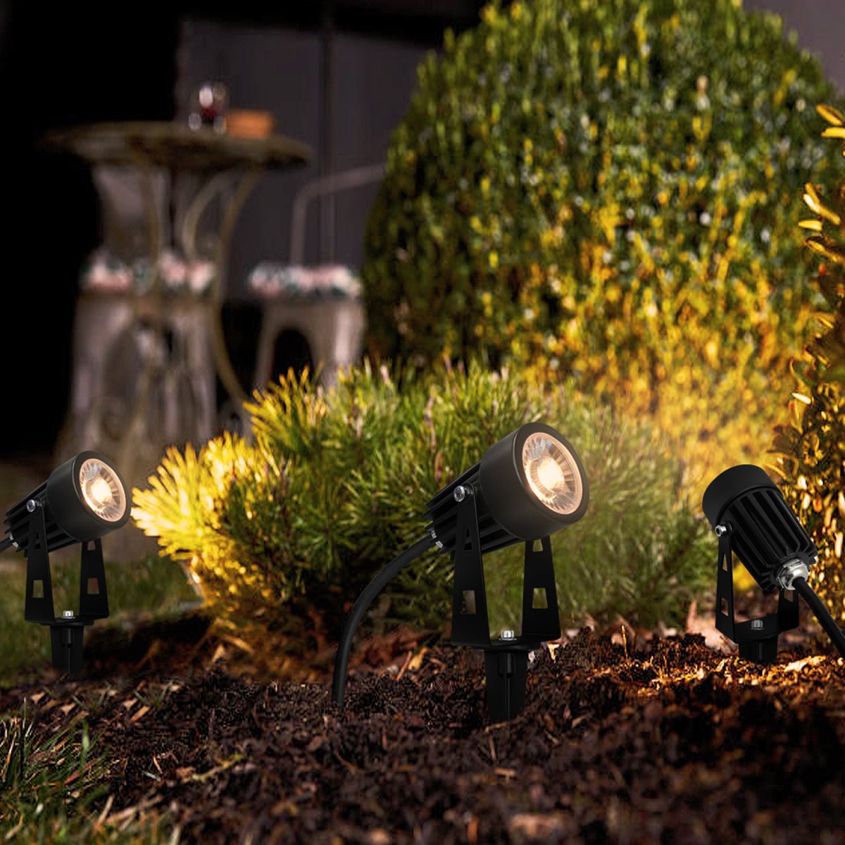 Outdoor Flood Light Spike 160mm Aluminium for Ground Mounting 2 Pack or 4 Pack