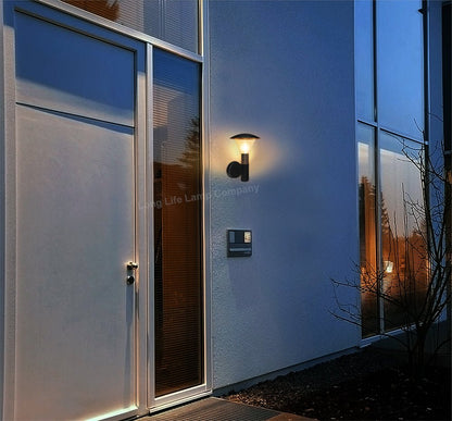 Outdoor Garden Black Finish Stainless Steel Security Wall Light IP44 - Energy Light Bulbs - Free delivery on all orders