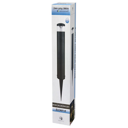 Outdoor Garden LED Bollard Ground Spike Light Black IP54 Warm White or Cool White - Energy Light Bulbs - Free delivery on all orders
