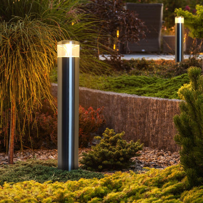 Outdoor Garden LED Bollard Ground Spike Light Stainless Steel IP54 Warm White or Cool White - Energy Light Bulbs - Free delivery on all orders