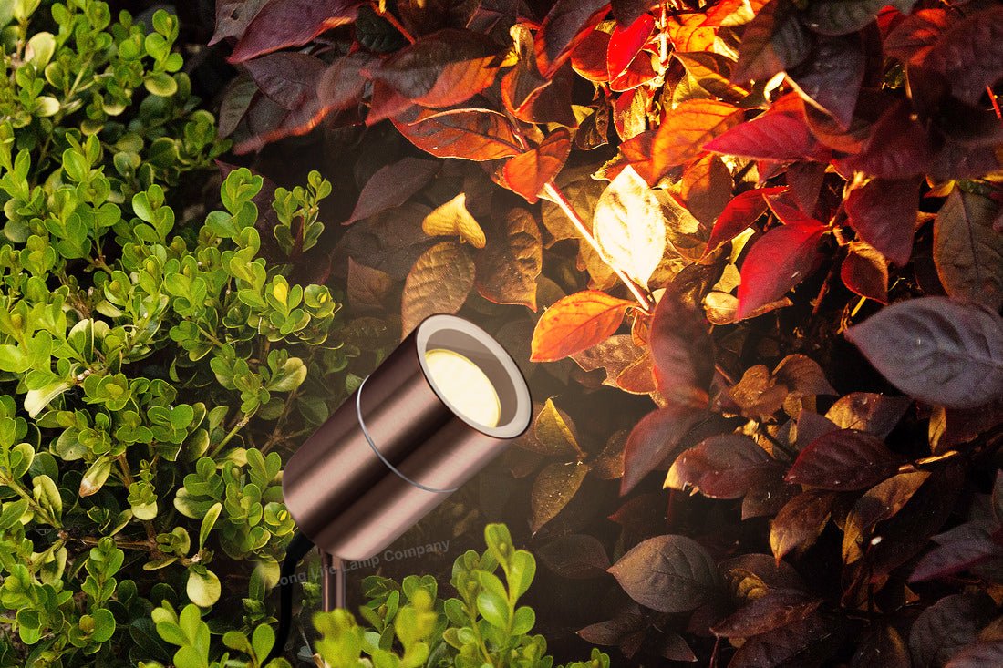 Outdoor Garden Spike Light Adjustable Stainless Steel Copper Finish - Energy Light Bulbs - Free delivery on all orders