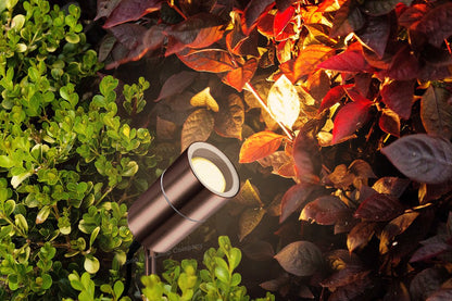 Outdoor Garden Spike Light Adjustable Stainless Steel Copper Finish - Energy Light Bulbs - Free delivery on all orders