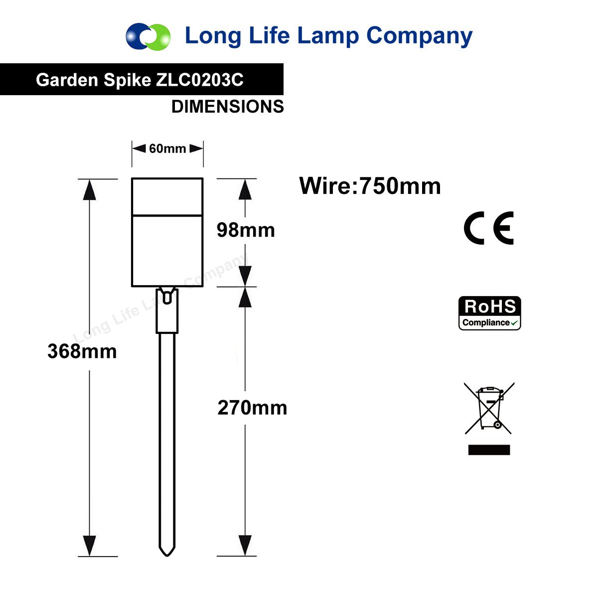Outdoor Garden Spike Light Adjustable Stainless Steel Copper Finish - Energy Light Bulbs - Free delivery on all orders