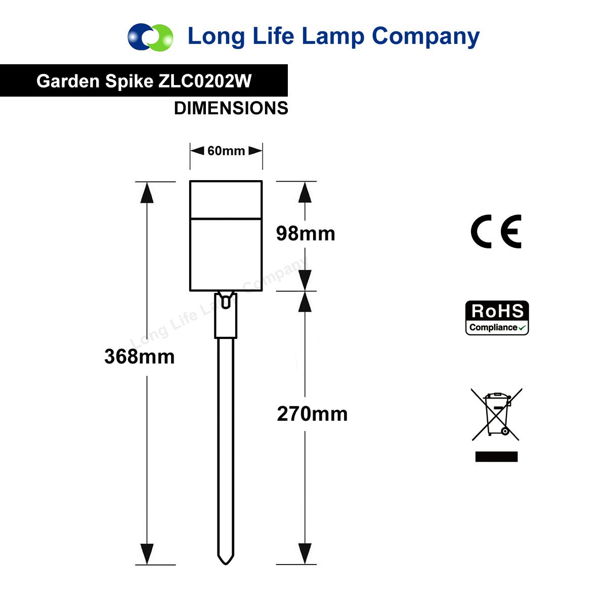 Outdoor Garden Spike Light Stainless Steel White Finish Adjustable Head IP54 - Energy Light Bulbs - Free delivery on all orders