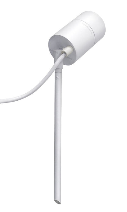 Outdoor Garden Spike Light Stainless Steel White Finish Adjustable Head IP54 - Energy Light Bulbs - Free delivery on all orders