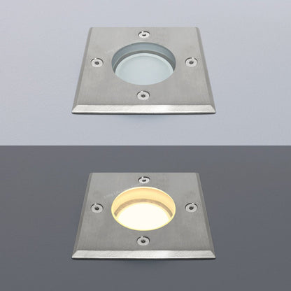 Outdoor Ground Walkover Light Square Stainless Steel Finish IP67 GL11 - Energy Light Bulbs - Free delivery on all orders