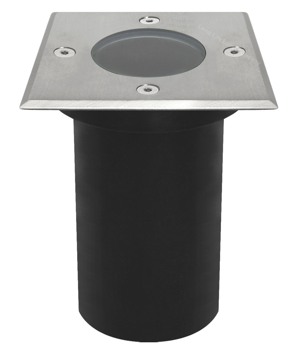 Outdoor Ground Walkover Light Square Stainless Steel Finish IP67 GL11 - Energy Light Bulbs - Free delivery on all orders