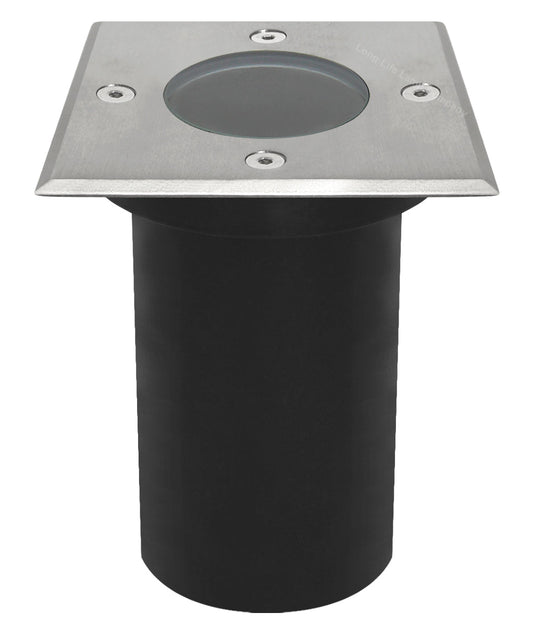 Outdoor Ground Walkover Light Square Stainless Steel Finish IP67 GL11 - Energy Light Bulbs - Free delivery on all orders