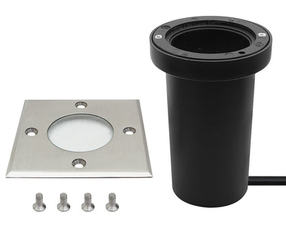 Outdoor Ground Walkover Light Square Stainless Steel Finish IP67 GL11 - Energy Light Bulbs - Free delivery on all orders