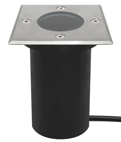 Outdoor Ground Walkover Light Square Stainless Steel Finish IP67 GL11 - Energy Light Bulbs - Free delivery on all orders