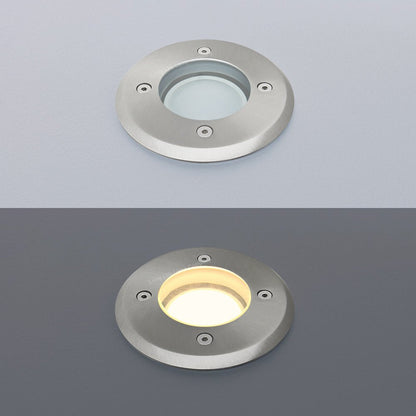 Outdoor Ground Walkover Lights GU10 IP67 Round Decking Light Stainless Steel - Energy Light Bulbs - Free delivery on all orders