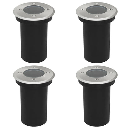 Outdoor Ground Walkover Lights GU10 IP67 Round Decking Light Stainless Steel - Energy Light Bulbs - Free delivery on all orders