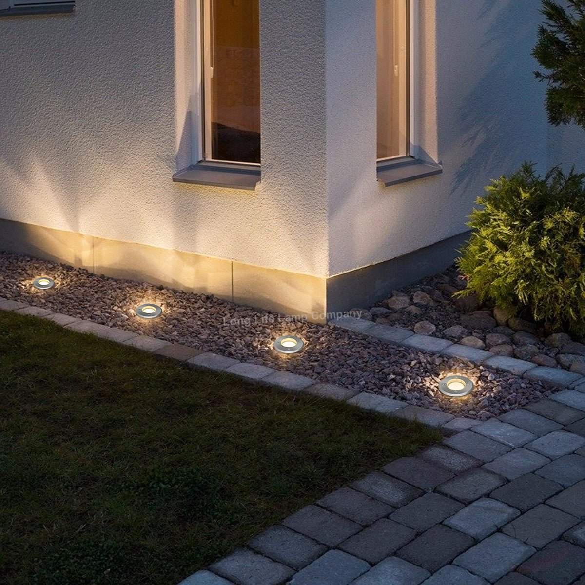 Outdoor Ground Walkover Lights GU10 IP67 Round Decking Light Stainless Steel - Energy Light Bulbs - Free delivery on all orders