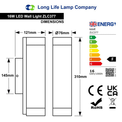 Outdoor LED Wall Light Natural White 4000k Stainless Steel Opal - Energy Light Bulbs - Free delivery on all orders