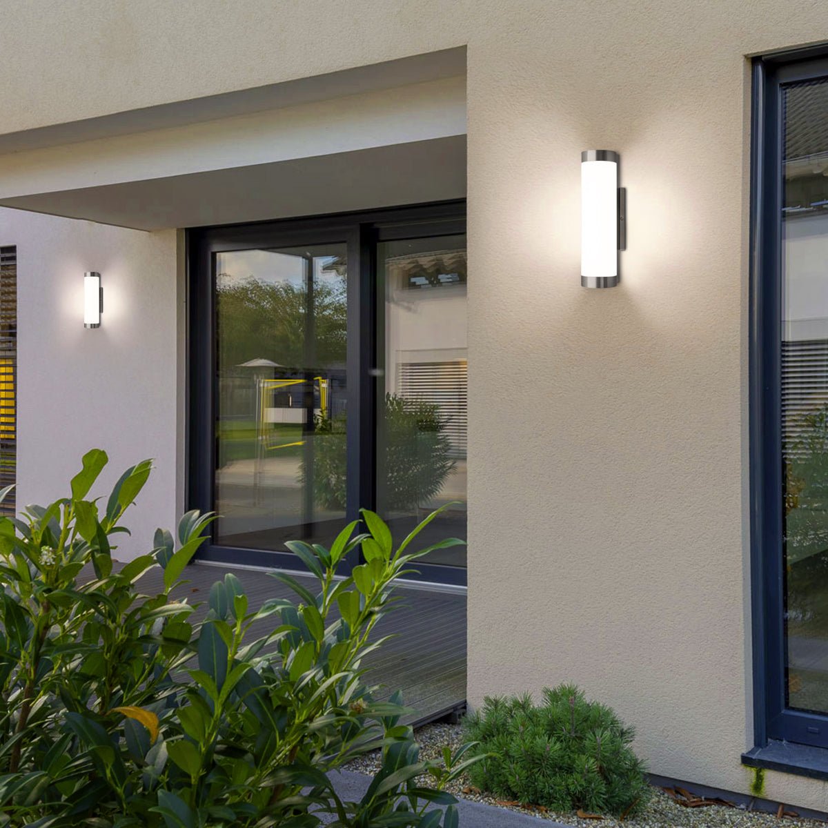 Outdoor LED Wall Light Natural White 4000k Stainless Steel Opal - Energy Light Bulbs - Free delivery on all orders