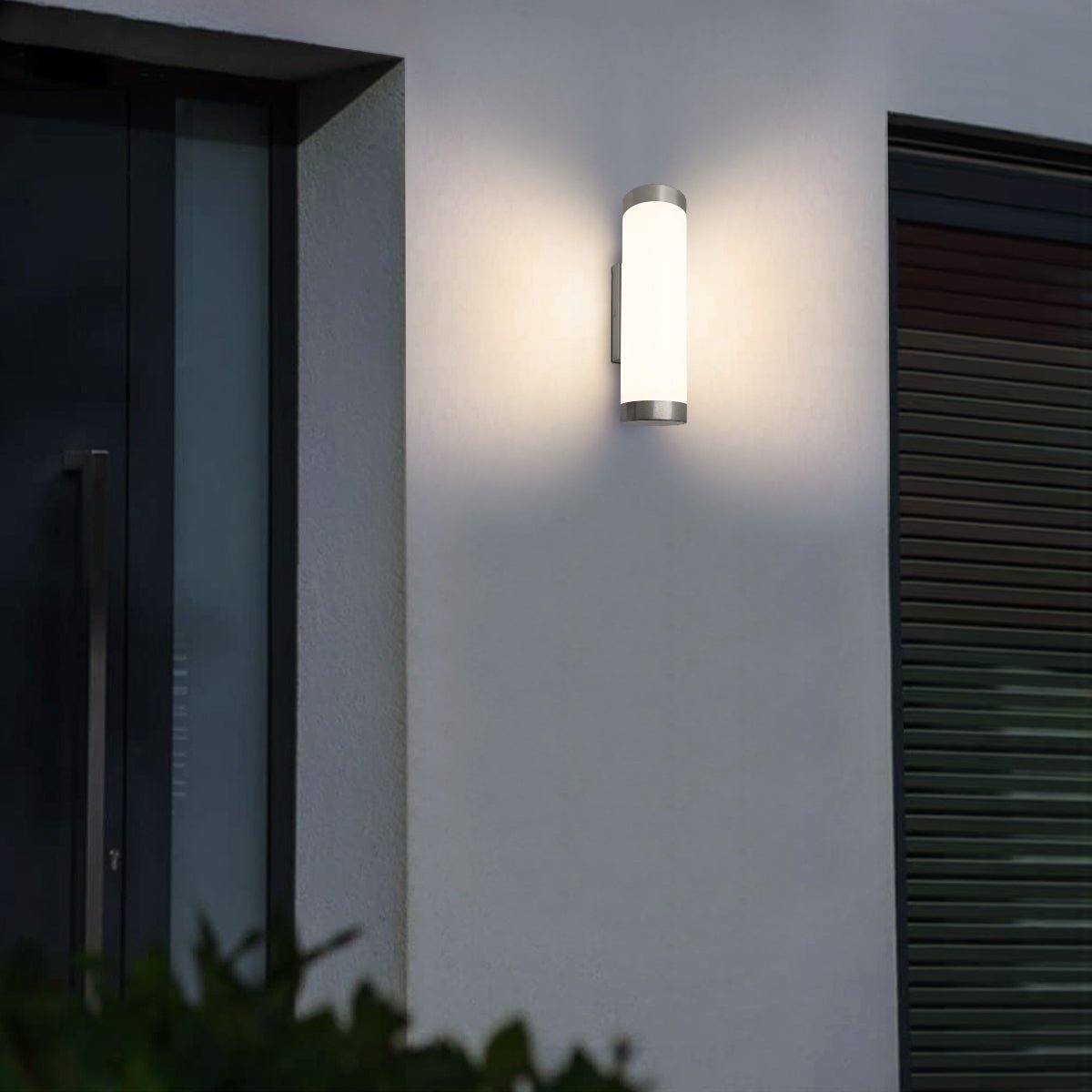 Outdoor LED Wall Light Natural White 4000k Stainless Steel Opal - Energy Light Bulbs - Free delivery on all orders