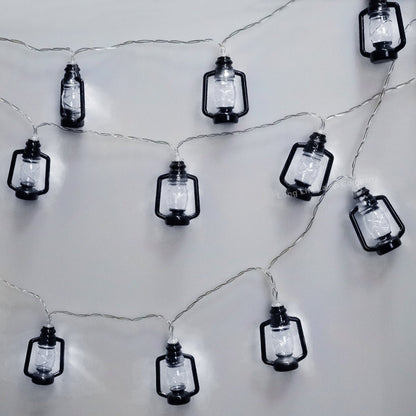Outdoor or Indoor Mini Lantern 20 LED String Lights IP44 Mains Powered 6000K - Energy Light Bulbs - Free delivery on all orders