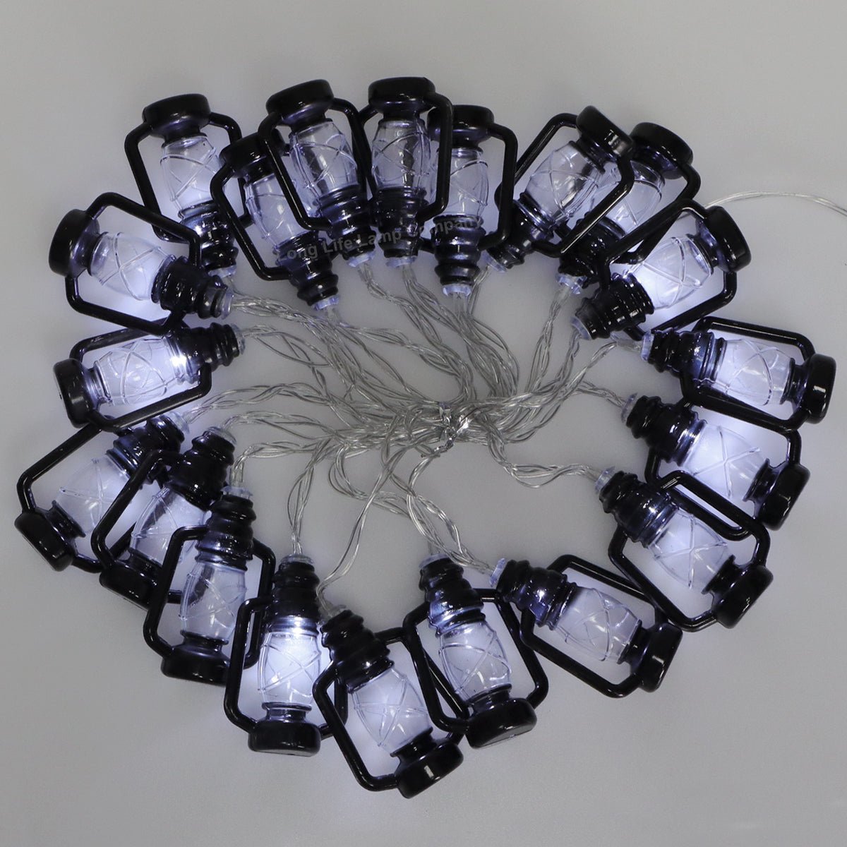 Outdoor or Indoor Mini Lantern 20 LED String Lights IP44 Mains Powered 6000K - Energy Light Bulbs - Free delivery on all orders