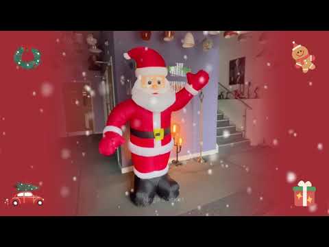 Outdoor Santa Claus Self Inflating with Plug 6ft Father Christmas LED Illuminated - Energy Light Bulbs - Free delivery on all orders