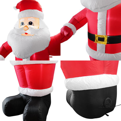 Outdoor Santa Claus Self Inflating with Plug 6ft Father Christmas LED Illuminated - Energy Light Bulbs - Free delivery on all orders
