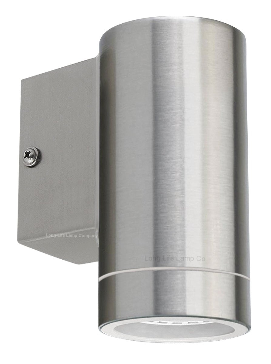 Weatherproof stainless steel outdoor down light with GU10 fitting for gardens, patios and pathways