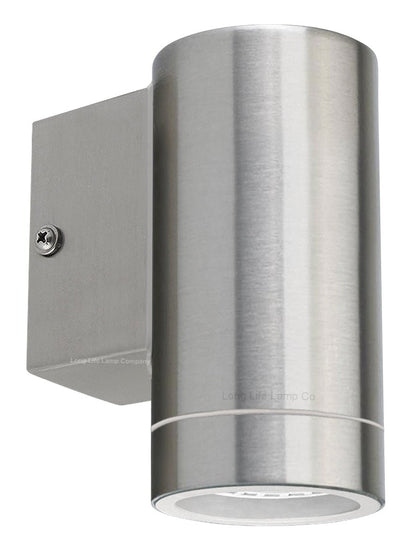 Weatherproof stainless steel outdoor down light with GU10 fitting for gardens, patios and pathways