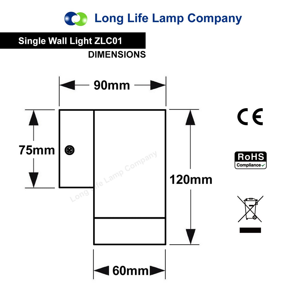 Modern stainless steel outdoor wall light with GU10 fitting and IP65 protection for gardens and entrances