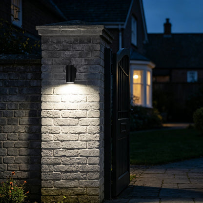 Outdoor Single Wall Light Black Stainless Steel IP65 ZLC018B with 4w, 5w, 6w LED Warm or Cool - Free delivery on all orders