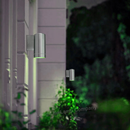 Outdoor Single Wall Light IP65 ZLC01 with Coloured LED GU10 Blue, Red, Green, Yellow - Free delivery on all orders