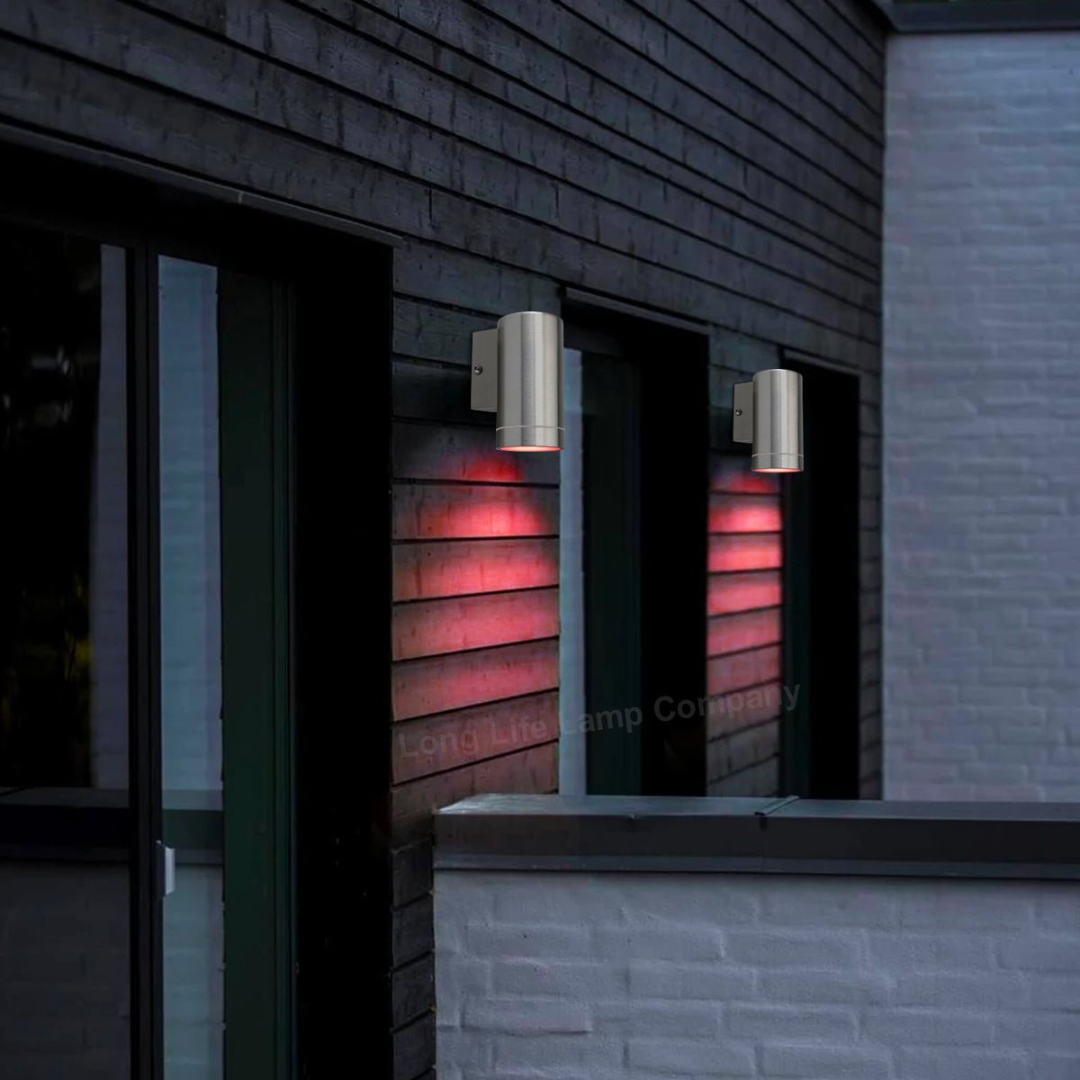 Outdoor Single Wall Light IP65 ZLC01 with Coloured LED GU10 Blue, Red, Green, Yellow - Free delivery on all orders
