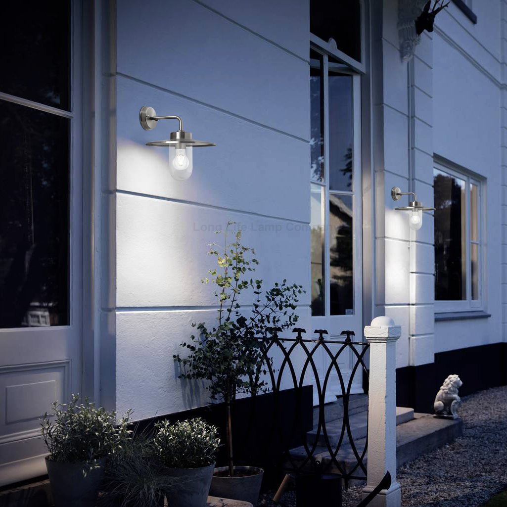 Outdoor Stainless Steel Wall Light IP44 Down Light Heritage Style - Energy Light Bulbs - Free delivery on all orders